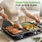 Nutrichef 24 in Stove Top Griddle Pan, Nonstick Double Burner Grill & Griddle Combo, Ridged & Flat Surfaces NCGRP48 - alternate 3