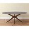 Homeroots 75" Brown Oval Solid Manufactured Wood Pedestal Base Dining Table 486013 - alternate 3
