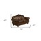 Homeroots 70in Espresso Faux Leather And Black Nailhead Love Seat 515738 - alternate 2