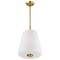 Nuvo Lune, 3 Light Pendant, Vintage Brass Finish, Etched White Glass 60/8238 - alternate 4