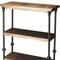 Homeroots 62" Brown Iron and Wood Three Tier Bookcase 389553 - alternate 2
