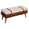Homeroots 35in Brown Genuine Leather and Solid Wood Upholstered Storage Bench With Cabinet 717470 - alternate 2