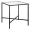 Homeroots 22" Black And Clear Glass And Steel Square End Table 543835 - alternate 2