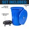 Magnum Tool Blue 55 Gallon Trash Can Set, Trash Can, Quiet Dolly, and Reinforced Lid, 2 Set CMTC-CLD0-55B02 - alternate 3
