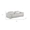 Homeroots 93in Light Gray and Silver Italian Leather Power Reclining Loveseat With Storage 720574 - alternate 2