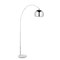 Homeroots 76" Chrome and White Arched Floor Lamp With Silver Metallic Dome Shade 530712 - alternate 1