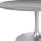 Homeroots 60" Gray and Silver Marble and Aluminum Pedestal Base Round Top Dining Table 572223 - alternate 3