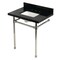 Kingston Brass 30-Inch Black Granite Console Sink with Stainless Steel Legs, 8-Inch, 3-Hole KVPK30K8SQ6ST - alternate 1