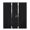 Vdomdoors Steel Double Doors Cynex 6777 Black Stainless Inserts Single Modern Painted-W72xH80-Right-hand Outs CYNEX6777DEXD-BLK-RH-O-W72 x H80 - alternate 1