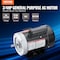 Vevor 0.75HP Electric Motor 1725RPM AC115/230V 56C Frame 1-Phase 5/8 in Key Shaft SY-3/4HP-4P-B34-C - alternate 3