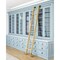 Quiet Glide 8.06 ft. White Oak Contemporary Wheel Brushed Satin Brass Rolling Hook Removable Ladder, 12 ft. Rail QG.540-8WO-12-H.06B - alternate 1