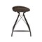 Homeroots 25" Brown and Black Leather and Iron Low Back Counter Height Swivel Bar Chair 527556 - alternate 1