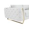 Homeroots 90" White Italian Leather Sofa With Gold Legs 491053 - alternate 2