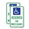 Signmission Reserved for Wheelchairs with Graphic, 12'' X 18'' 2 Signs, Heavy Gauge Aluminum, 2PK A-1218-2PACK-23166 - alternate 1