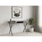 Homeroots 42" Gray and Black Wood and Metal x-Shape Computer Desk With Two Drawers 489887 - alternate 2