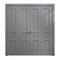 Sartodoors Sliding Closet Double Bi-fold Doors 96 x 96 inches, Ego 5012 Painted Grey Oak, Sturdy Tracks Moldi EGO5012DBF-SEK-96x96 (4* 24x96) - alternate 1