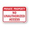 Signmission Private Property No Unauthorized Access, Heavy-Gauge Aluminum, 18" H, A-1824-24826 A-1824-24826 - alternate 1