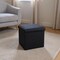 Homeroots 12" Black Boucle Cube Storage Ottoman 590484 - alternate 3