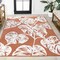 Jonathan Y Tobago High-Low Two-Tone Monstera Leaf Orange/Ivory 5 ft. x 8 ft. Indoor/Outdoor Area Rug HWC100A-5 - alternate 3