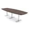 Skutchi Designs Arc Boat Conference Table With Power, 48 in W, 144 in L HAR-ABOT-48X144-T-H3041-NA - alternate 1