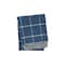 Homeroots 50" X 67" Denim Blue And White Cotton Blend Woven Plaid Throw Blanket with Fringe 632898 - alternate 1