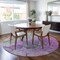 Homeroots 8' Round Purple Round Abstract Washable Non Skid Indoor Outdoor Area Rug 559191 - alternate 3