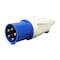 Walther-Werke Pin and Sleeve Plug, 60A, 3Ã¸Y 120/208 or 230, 3 Phase, 3 Pole, Blue, NEMA Not Rated 260509 - alternate 2