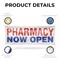 Signmission Pharmacy Now Open, 24 Inch x 72 Inch, Vinyl Banner B-72-30785 - alternate 4