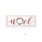 Homeroots 7" X 19" White and Red Christmas Noel Metal Wall Decor 634366 - alternate 2