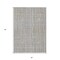 Homeroots 5' X 8' Gray Brown And Ivory Striped Washable Indoor Outdoor Area Rug 597392 - alternate 2