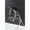 Kingston Brass Three-Handle 2-Hole Adjustable Wall Mount Clawfoot Tub Faucet with Knurled Handle and Hand Shower AE8151RKX - alternate 3