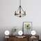 Vidalite Savannah 3-Light Rustic Farmhouse Style Chandelier, Natural Brown & Black Pendant Chandelier Light CE1013044 - alternate 2