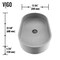 Vigo Sagrada Gothic Gray Concreto Stone 24 in. L x 14 in. W x 5 in. H Oval Vessel Bathroom Sink VG04058 - alternate 2