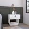 Homeroots 20" White Wood One Drawer Nightstand 543688 - alternate 2