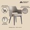 Manhattan Comfort Tremont Dining Arm Chair in Taupe - Set of 2 2-DC104AR-TP - alternate 4