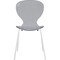 Leisuremod Modern Oyster Transparent Side Dining Side Chair with White Base in Black, 4PK OCW-17TBL4 - alternate 2