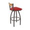 Holland Bar Stool Co Revelle 30in Swivel Bar Stool with Bronze Finish, Medium Back and Canter Red Seat 881 - alternate 2