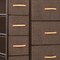 Homeroots 27" Brown Steel and Fabric Nine Drawer Combo Dresser 484701 - alternate 2
