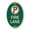 Signmission Fire Lane No Parking Symbol, 12 Inch X 18 Inch Architectural Oval, Heavy Gauge Aluminum A-OV-G-1218-24018 - alternate 1