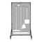 5S Supplies Housekeeping Shadow Board Broom Station V9, Gray / White, Broom + Stand, No Text HSB-V9-GRAY/WHITE-BO-STAND-NO TEXT - alternate 1