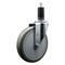 Service Caster 6'' Gray Poly Wheel Swivel 1-1/4'' Expanding Stem Caster SCC-EX20S614-PPUB-114 - alternate 1