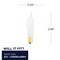 Bulbrite Incandescent CA5 Candelabra Screw Base E12 Light Bulb, 7.5 Watt, Clear, 50 pack, 2700K, 50PK 861260 - alternate 2