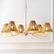 Jonathan Y Grady 35" 6-Light Grand Coastal Farmhouse Adjustable Swooping Arm Metal w/Hand-Woven Rattan Shades L JYL9560A - alternate 2
