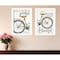 Homeroots Set Of Two Pedal it Out 3 White Framed Print Wall Art, 2PK 405901 - alternate 2