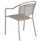 Flash Furniture Light Gray Steel Patio Arm Chair with Round Back, PK5 5-CO-3-SIL-GG - alternate 3