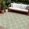 Homeroots 9' X 12' Green Beige And Ivory Geometric Washable Indoor Outdoor Area Rug 594705 - alternate 1