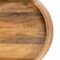 Homeroots Set of Two Brown Round Solid Wood Serving Trays With Handles 574199 - alternate 2