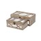 Homeroots Set of Two Natural And White Solid Wood And Mirrored Glass Box With Lid, 2PK 489397 - alternate 2