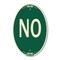 Signmission No, 12 Inch X 18 Inch Architectural Oval, Heavy Gauge Aluminum A-OV-G-1218-23550 - alternate 1