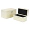 Homeroots Set of Two Gold And White Wood And Shagreen Box With Lid, 2PK 489359 - alternate 1